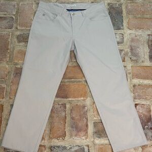 Peter Millar 5-Pocket Pants Men 33 x 29 Stone Beige Crown Sport EB66 Performance